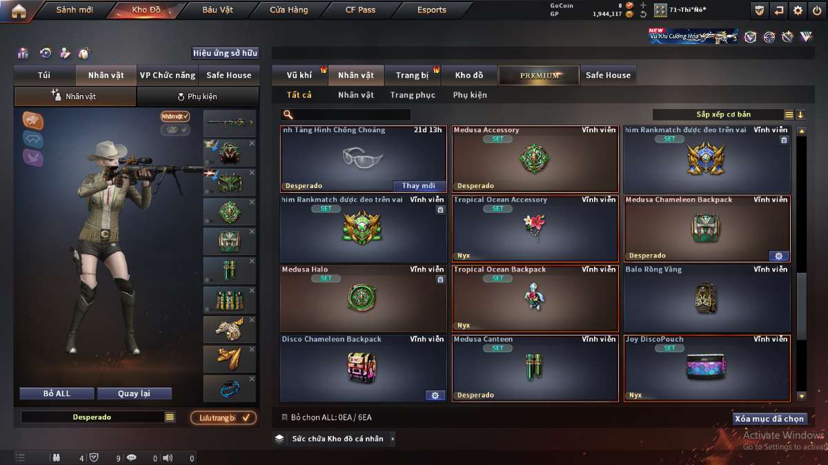 shop acc cf uy tin gia re